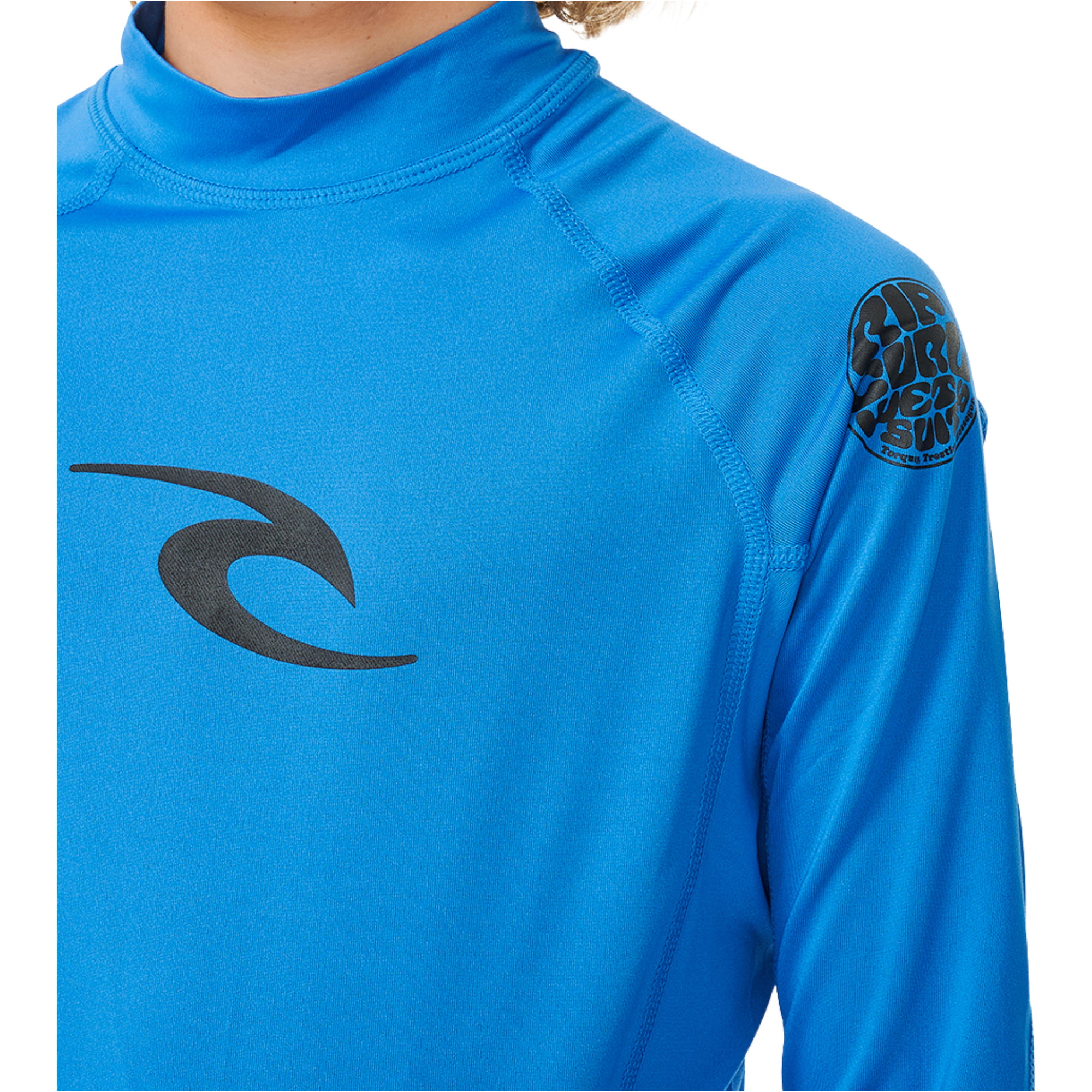 2026 Rip Curl Junior Waves UPF Langarm-Lycra-Weste 12VBRV - Blue Gum